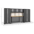 thumbnail image 3 of NewAge Products Bold Series Gray 6 Piece Cabinet Set, Heavy Duty 24-Gauge Steel Garage Storage System, Slatwall / LED Lights Included, 3 of 13