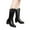Black, variant on POROPL Womens Boots Mid Calf Chunky Fleece Warm Side Zip Up Shoes,Womens Boots Size 4.5