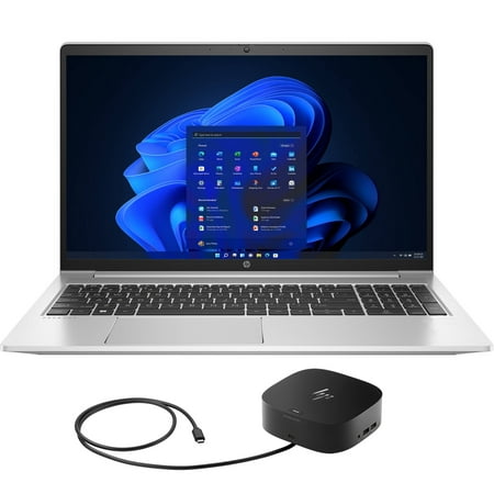 HP ProBook 450 G9 Home/Entertainment Laptop (Intel i7-1225U 10-Core, 15.6in 60Hz Full HD (1920x1080), Intel UHD, 8GB RAM, 512GB PCIe SSD, Win 11 Pro) with G2 Universal Dock