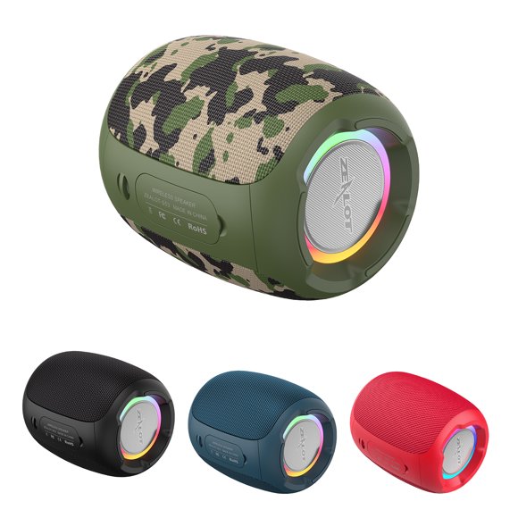 ZEALOT S53 Portable Wireless Speaker with BT 5.0 Technology IPX6 Waterproof Speakers TWS Series Stereo Scene HiFi Sound AUX USB Flash Drive TF Card Long Playtime Subwoofer Portable Perfect for Party