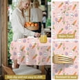thumbnail image 5 of Easter and Bunny Paws Pink Pattern Round Tablecloth 60", Wrinkle-Resistant Wipeable Cover for Kitchen, Dining, Picnic & Patio, 5 of 6