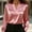 Pink, variant on VIWORLD Elegant Shiny Finish Blouse - V-Neck Long Sleeve Dress Shirt for Women's Office & Casual Outfits White，S