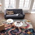 thumbnail image 4 of Area Rugs 5x8 Ft Octopus Map Starfish Watercolor Retro Non-Slip Washable Rug Indoor Rug Floor Mats Non Shedding Carpet for Living Room Bedroom Dining Room Home Decor, 4 of 8