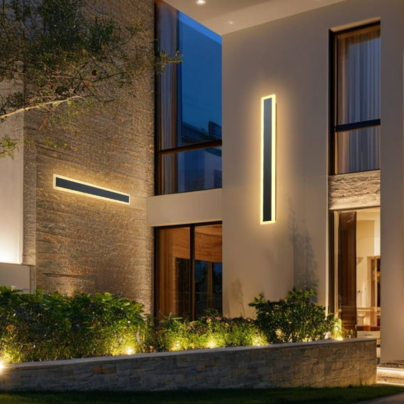 VEVOR Outdoor Wall Lights, 2 Pack, 31.5 Inch Long Strip Modern Exterior Wall Sconce Light Fixtures, 3000K Warm White, IP65 Waterproof Anti-Rust Outside Wall Mount Lighting, for House, Porch, Garage