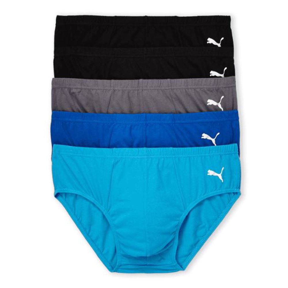 PUMA PUMA MEN'S UNDERWEAR 5 PACK BRIEF ROYAL XLARGE LOW RISE