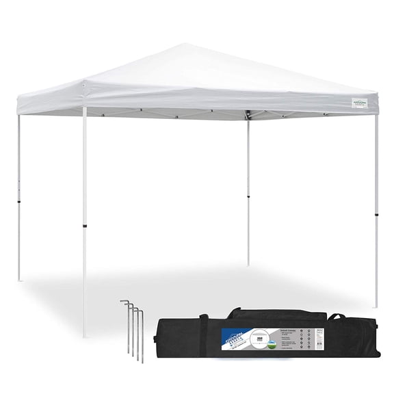 Caravan Canopy Sports V Series 2 Pro 10 x 10 Foot Straight Leg Tent Kit, White