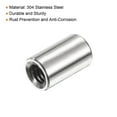 thumbnail image 4 of Uxcell 12 Pack M4 Round Connector Nuts, 304 Stainless Steel Coupling Nut 10mm/0.39" Length Sleeve Rod Bar Stud Nut for Bracket, M4x10x6mm, 4 of 6