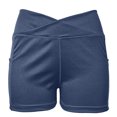 thumbnail image 3 of Abcnature Plus Size Shorts, Womens Athletic Shorts, Ladies Pure High Strength Quick Dry Sports Running Fitness Yoga Shorts, Comfy Beach Shorts, Yoga Pants, Cycling Sport Shorts Navy L, 3 of 6