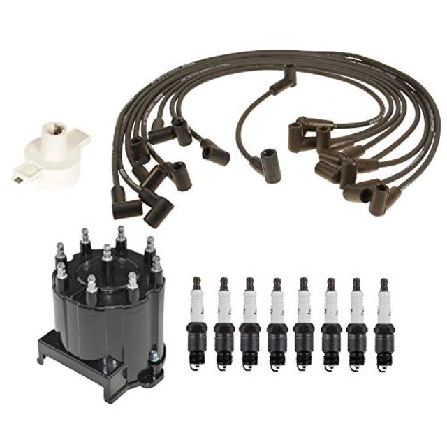 Ignition Kit Distributor Rotor Cap Wire Spark Plugs for Chevrolet GMC V8