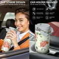 thumbnail image 5 of Floral 30oz Handheld Travel Tumbler with Handle – Double Wall Stainless Steel Insulated Cup, Flip Straw Lid, Leak-Proof & BPA-Free, Durable Hot & Cold Drink Mug,Thanksgiving, Xmas, Spring ,Flower, 5 of 6