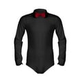 thumbnail image 5 of iiniim Men's Long Sleeve Zipper Front Romper Shirt One-Piece Bowtie Leotard Bodysuit, 5 of 7