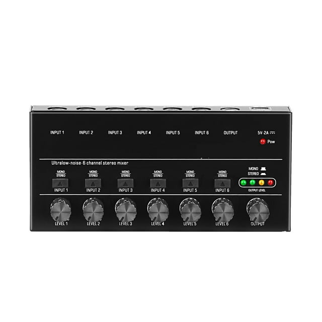 4 6 8 Channels Mini Sound Mixer Audio Mixer Mini Stereo Mixer Portable Ultra Low-Noise Line Mixer For Recording Audio Equipment