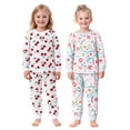 thumbnail image 3 of BenBen Kids Toddler Girl Pajamas Pj Set Long Sleeve Snug Fit Soft & Cozy Sleepwear Loungewear 2-Pack - Size 2Y to 10Y, 3 of 5
