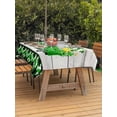thumbnail image 2 of Outdoor Tablecloth with Umbrella Hole and Zipper, Saint Patrick's Day Rectangle Table Cloth 60x84 Inch Waterproof Tablecloth, Spring Green Grass Truck Gray Wood Plaid Picnic Table Cover for Patio, 2 of 7
