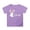 Purple, variant on Girls Casual Summer Tee with Petal Sleeve Round Neck Solid Color Top for Easter and Daily Wear