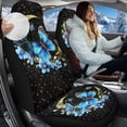 thumbnail image 2 of Uorisanigo Car Seat Covers 2pcs Moon Blue Butterfly High Back Front Seat Cushion Covers for Women Men Auto Interior Accessories Cushions, All Weather Protection, 2 of 7