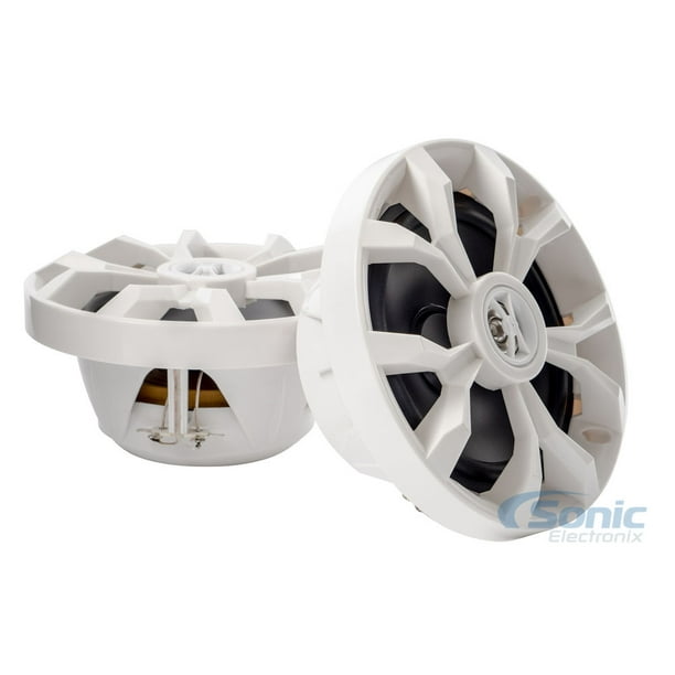 Belva BBMS65W Pair of 6.5” 2Way 400W White Marine Coaxial Speakers for Marine/UTV/ATV