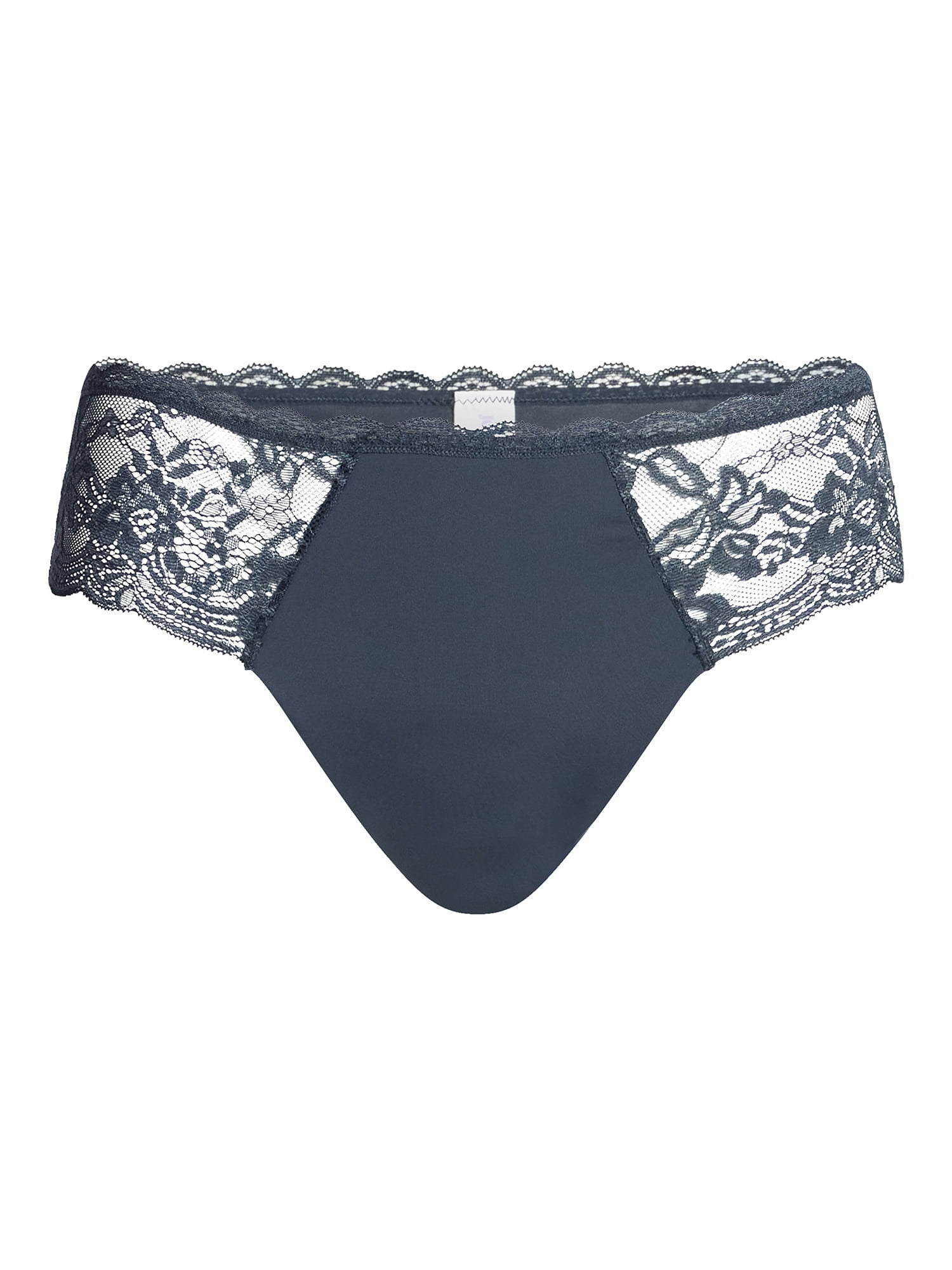 Joyspun Women's Microfiber and Lace Hipster Panties, 3-pack, Sizes to 3XL