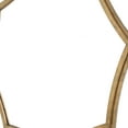 thumbnail image 3 of Wooden Wall Mirror with Curved Hexagram Shape Frame, Brown - Saltoro Sherpi, 3 of 5