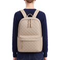 thumbnail image 5 of BadPiggies Travel Backpack for Women Men, Nylon Quilted College Laptop Backpack Fits 15.6" Laptop Personal Carry-on Size Bag with Trolley Sleeve, 5 of 7