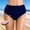Navy, variant on Women's Comfortable High Withed Tankini : Solid Color Maternity Friendly Separate Swimwear Top And Bottom Swim Bras for Women High Neck Bikini Top Teal Sunflower Swimsuits for Girls 12-14 Womens