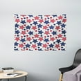 thumbnail image 1 of USA Tapestry, Big Star Figures with American Flag Featured Inner Lines Proud Country Design, Wall Hanging for Bedroom Living Room Dorm Decor, 60W X 40L Inches, Indigo Red White, by Ambesonne, 1 of 2