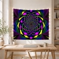 thumbnail image 5 of Spiral Geometric Vortex on Black Background, Energetic Psychedelic for Gamers, Optical Illusion Art, Halloween Gift, Tapestry Wall Hanging for Bedroom and Living Room, 5 of 7