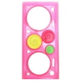 thumbnail image 1 of Arts and Crafts 2 Pcs Geometric Drawings Templates Multi Shaped Drafting Stencils Plastic Measuring Templates Rulers Clear Drawing Triangle Tool Protractor Set for Studying Designing Cute Stationary, 1 of 8