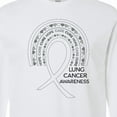 thumbnail image 4 of Inktastic Lung Cancer Awareness Rainbow Ribbon with Hearts Long Sleeve T-Shirt, 4 of 5