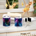 thumbnail image 4 of Yayeee 4 Pack Qtip Holder Bathroom Cotton Swab Canister with Lid Clear Dispenser Set, Galaxy Pattern, 4 of 6