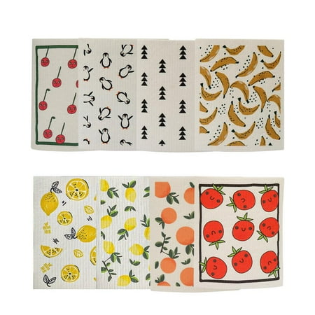 

Reusable Cellulose Dishcloths 8PCS Absorbent and Fast Dishcloths
