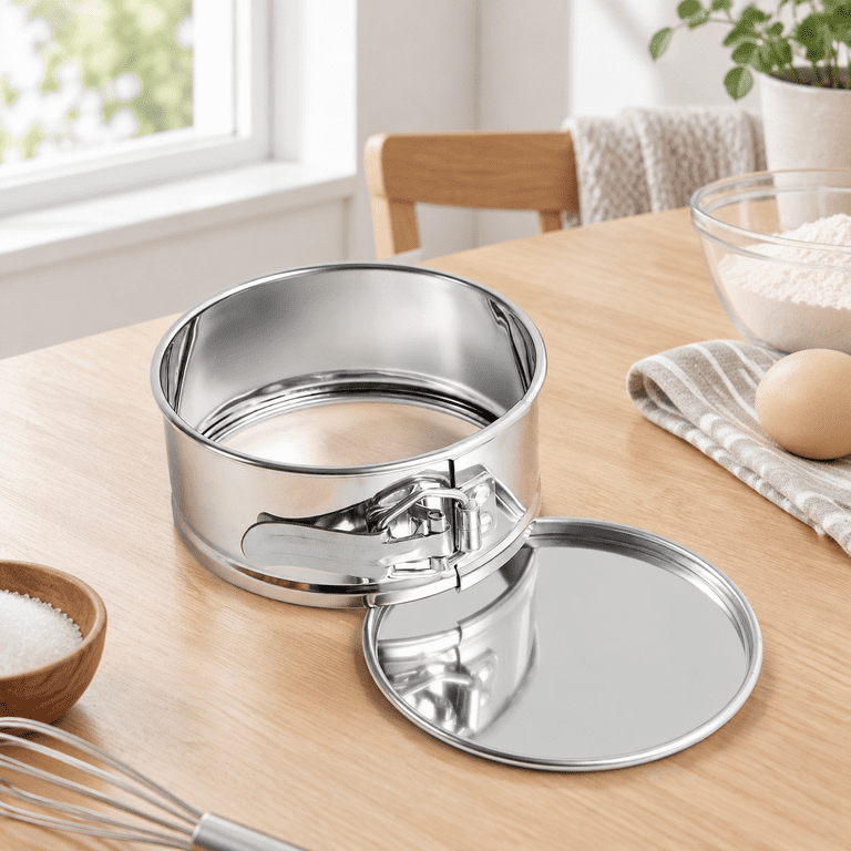 8-Pack 4 Inch Stainless Steel Springform Mini Cake Pans for Baking ...