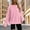 Pink, variant on Womens Daily Home Outdoor Solid Long Sleeve O Neck T Shirt Top Sweatshirt Hoodie Flannel Zip up Casual Pullover Hood Sweatshirt Women Junior Crop Sweater Drawstring Waist Sweatshirt Women