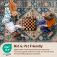 thumbnail image 4 of Design&I 6'x9' Ultra Soft Area Rug, Oriental Vintage Medallion With Distressed Boho Southwestern None Fluffy Washable Non Shedding for Guest Room Bedroom Living Room, 4 of 7