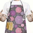 thumbnail image 2 of Pioneer Flower Floral Print Pattern Apron-Garden Aprons for Women with Pockets-Cotton Linen Waterproof Kitchen Cooking Gardening Aprons Adjustable for Kitchen,Cooking,BBQ and Salon 33x27 Inch, 2 of 7