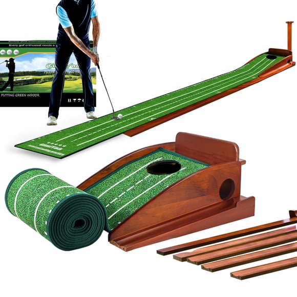 Alfombrilla de golf GimiYaa Velvet Auto Ball Return Green