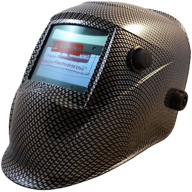 1 Carbon Fiber Hood - Auto Darkening Welding Hoods - Carbon Fiber Hydro Graphic Pattern