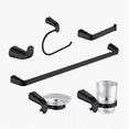thumbnail image 1 of JUEGO DE ACCESORIOS DE BAÑO 6 PIEZAS MAXIMS 10200-6N ACABADO NEGRO MATE, 1 of 1