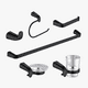thumbnail image 1 of JUEGO DE ACCESORIOS DE BAÑO 6 PIEZAS MAXIMS 10200-6N ACABADO NEGRO MATE, 1 of 1