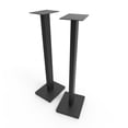thumbnail image 1 of Kanto ST34 34 Soportes universales para altavoces de suelo para altavoces de estantería de hasta 30 libras | Sonido mejorado | Gestión de cables ocultos | Diseño atemporal | Par | Acero negro con base, 1 of 5