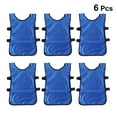 thumbnail image 6 of Arborister 6pcs Blue Football Vest Kids Breathable Pinnies Scrimmage Vest Football Training Waistcoat Clothes for Child, 6 of 10
