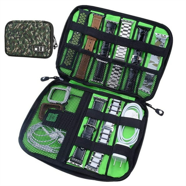 Watch Organizer Case Multifunction Waterproof Nylon Travel Storage Bag for Apple Watch Strap Band Case Watchband Holder Pouch