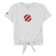 thumbnail image 4 of Reebok Tie Front Graphic playera para mujer, blanco, mediano, 4 of 5