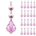 thumbnail image 1 of Adorno Colgante GOLDENHAITAI 20 piezas Prismas de Cristal Hojas de Arce de 38 mm Rosadas, 1 of 6