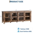 thumbnail image 3 of QinaQin Tv Cabinet for Tvs 65 Inches and Under, Modern Entertainment Center with Storage Cabinets, 4 Sliding Glass Doors, Media Control Console Suitable for Living Rooms and Bedrooms, 3 of 8