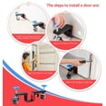 thumbnail image 4 of YMAM.LIGHT Door lnstallation Dolly Kit with Wheels -Interior Door Install Tools for Most Pre-Hung or Slab Doors, 800 Lb. Capacity, Plywood Dolly Protect Your Back (Black), 4 of 7