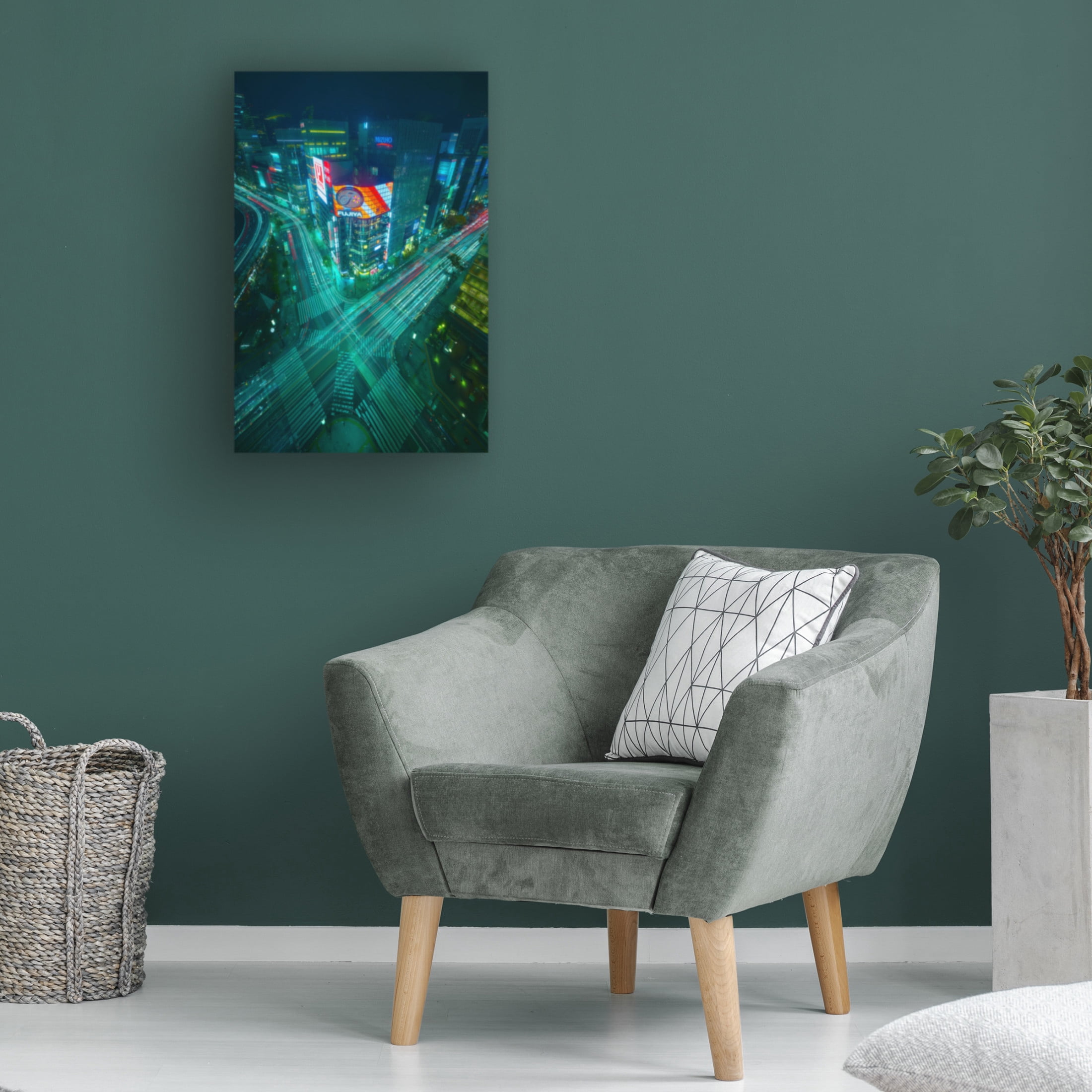 Canvas Wall Art - Javier De La 'Neotokyo' Wall Art for Living Room, Bedroom, or Office Décor by Trademark Fine Art - 12 x 19 Inches