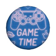 YFYANG 15'' Tire Cover, Blue Gamer Time Universal Spare Wheel Covers, Dust-Proof, Water-Proof, Sun-Proof and Corrosion-Proof
