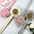thumbnail image 7 of Unique Bargains Back Scrubber Double Side Long Handle Bath Brush Handle Brush for Bath Shower 15.35"x4.72"x4.13" Brown, 7 of 7