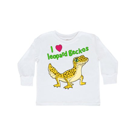 

Inktastic I Love Leopard Geckos Gift Toddler Boy or Toddler Girl Long Sleeve T-Shirt